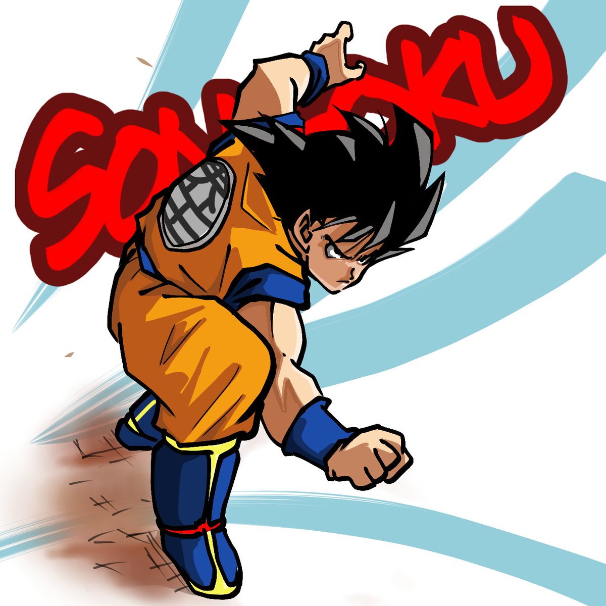 ドラゴンボール 前に描いた悟空と昨日描いたベジータを少し手を加えて披露 この空気感最強 ドラ ギガマックのイラスト