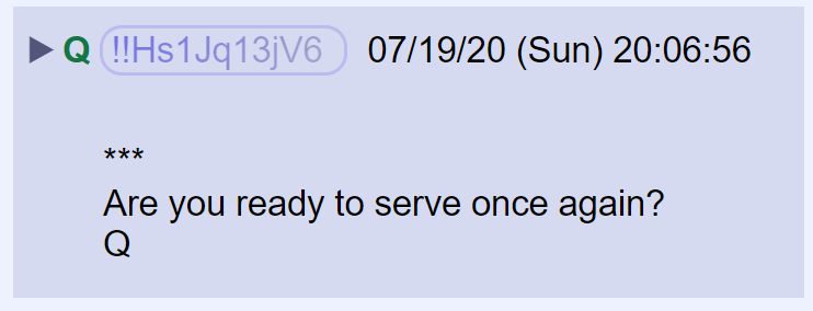 23) Q asked if retired three *** General Mike Flynn is ready to serve his country again.