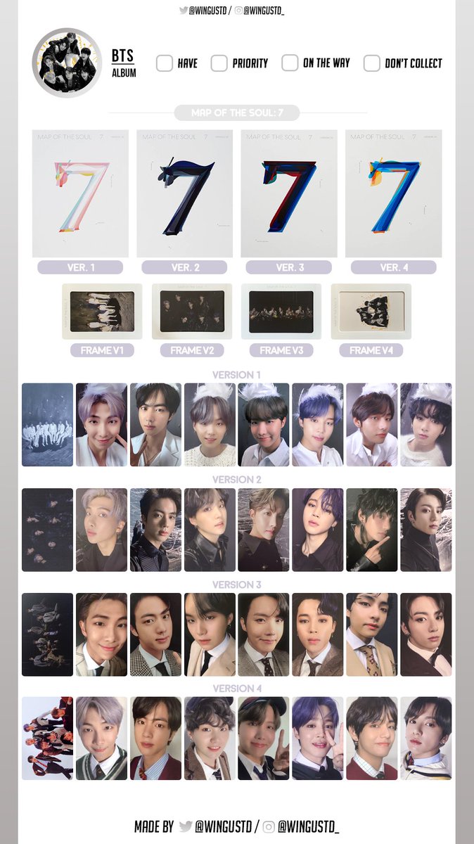 thai (hiatus) on X: ￤ꜥꜤ🌌 #bts ot7 (4) — korean photocards ↳ don't  remove/cut the credits ↳ don't repost wishlist ✕