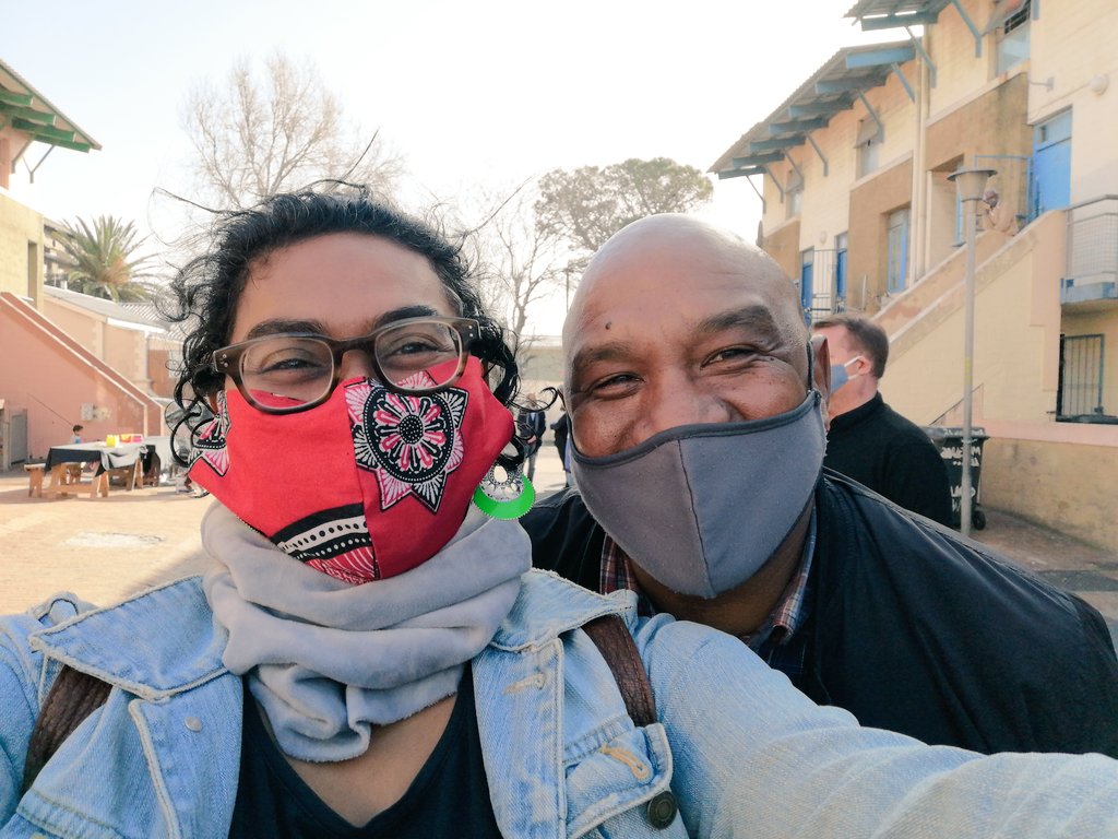 Merentia's tweet photo. Always great running into you @IAMWAYNEMCKAY
At #SoliPhilander's #SpringfieldMatters #MandelaDay2020 #67Minutes Event. https://t.co/fUFjHoKBtQ