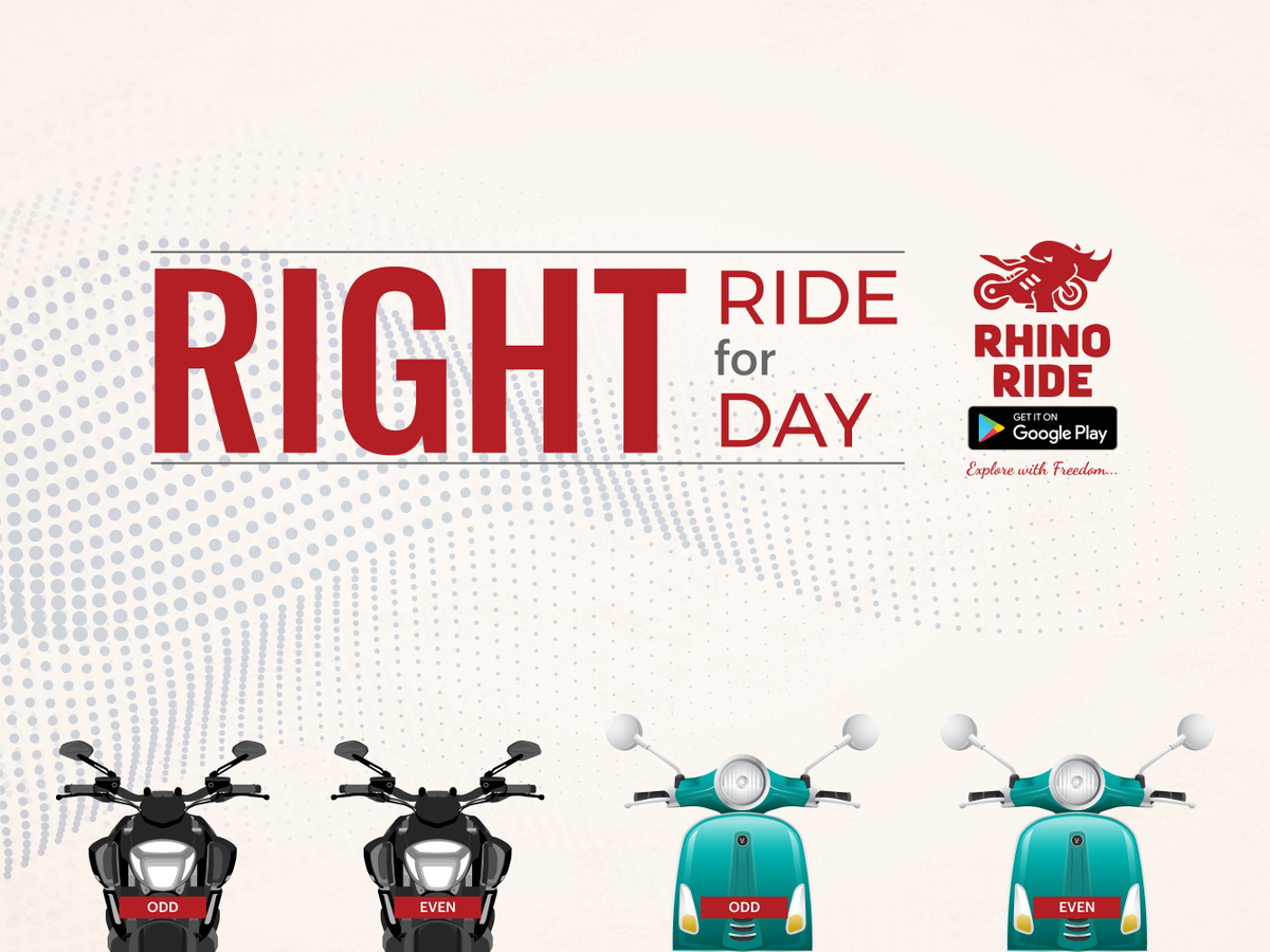 RideRhino's tweet image. The odd even rule making it troublesome for you to travel? Get Right Ride for Right Day. Download the app and rent the two wheeler of your choice. 

therhinoride.com 

#OddEven #RhinoRide #ExploreWithFreedom