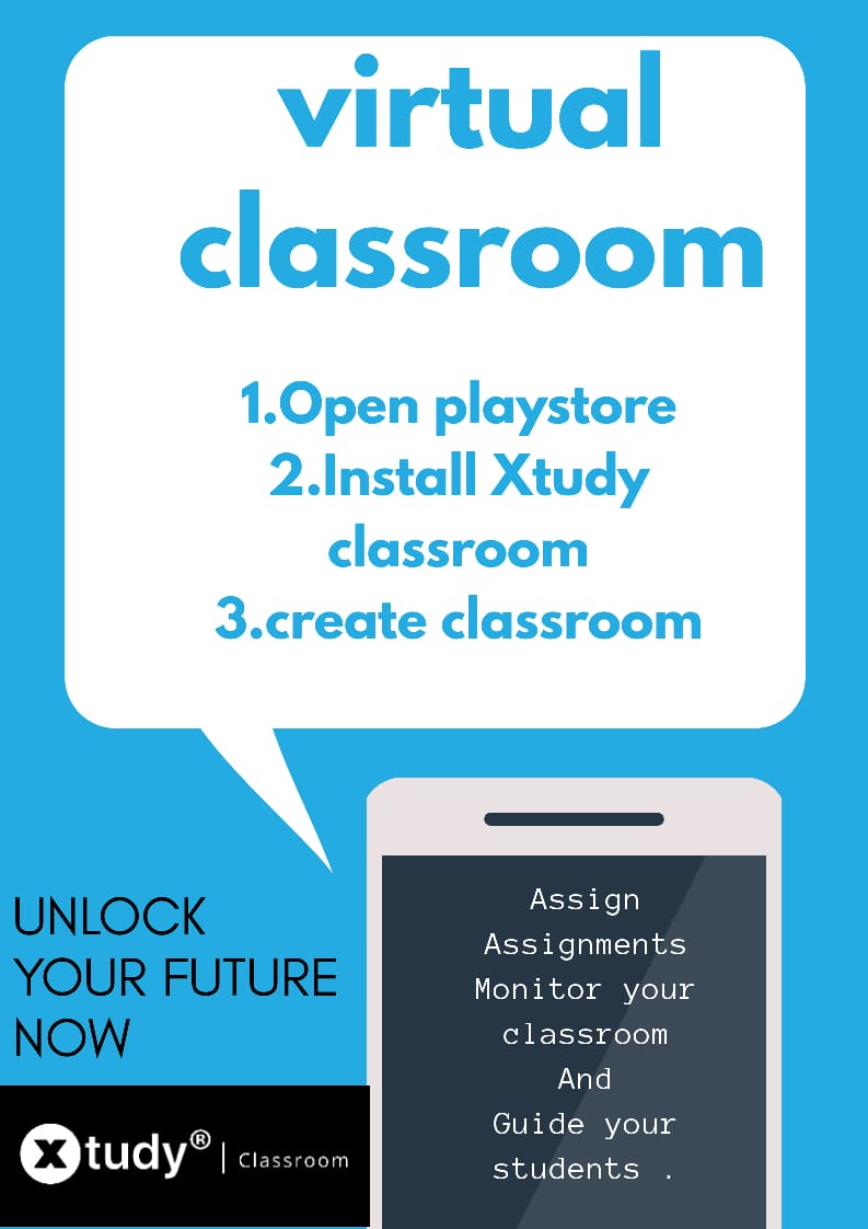 Thezmotive's tweet photo. Access + Monitor+ Guide = Xtudy classroom app.

#ededucation
#GoogleForIndia 
#LearningFromHome 
#classroomapp
#byjus
#DigitalLearning 
#schools https://t.co/mrrM13rVFq