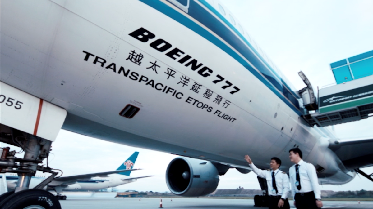 FATIIIAviation's tweet photo. 23 years ago on this day, @CSAIRGlobal made history using a @BoeingAirplanes 777-200IGW to operate the first ever twin-engine transpacific ETOPS commercial flight, powered by 2 @GEAviation GE90-90B engines. #AvGeek Photo courtesy of China Southern. https://t.co/AJgdYUD3g0