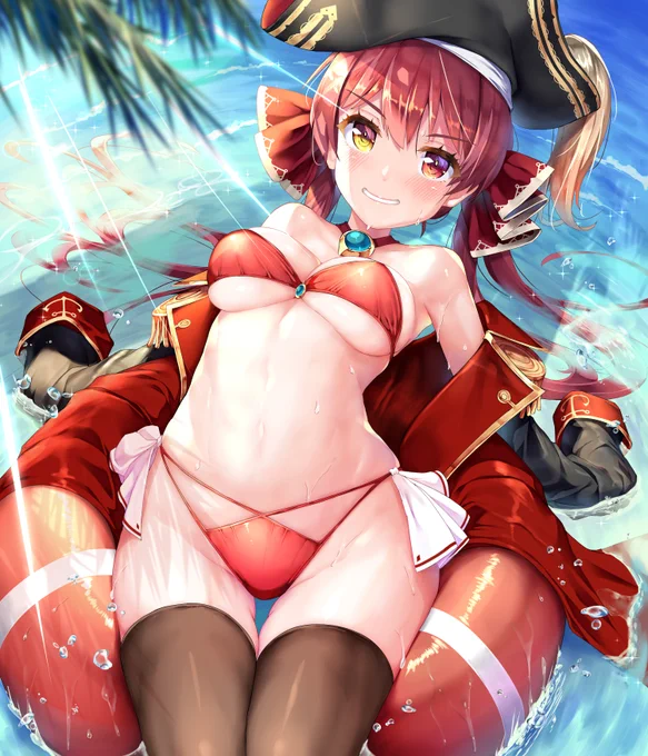 水着船長～～
#マリンのお宝 