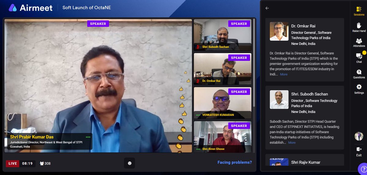 stpiindia's tweet image. “#Startups can graduate even as early as one year depending up the success of their venture,” cited Sh. Prabir Kr. Das, Dir., @STPIGuwahati while sharing a presentation on #STPIOctaNE &amp;amp; #OpenChallengeProgram. #STPIINDIA #STPICoEs @mrpkda
Watch now: bit.ly/stpipulse-octa…