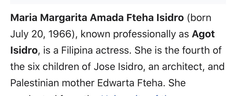 Happy birthday, Miss Agot Isidro. Abi ko anay agot ka gid man sa inyo mag-utod pero indi man gali 