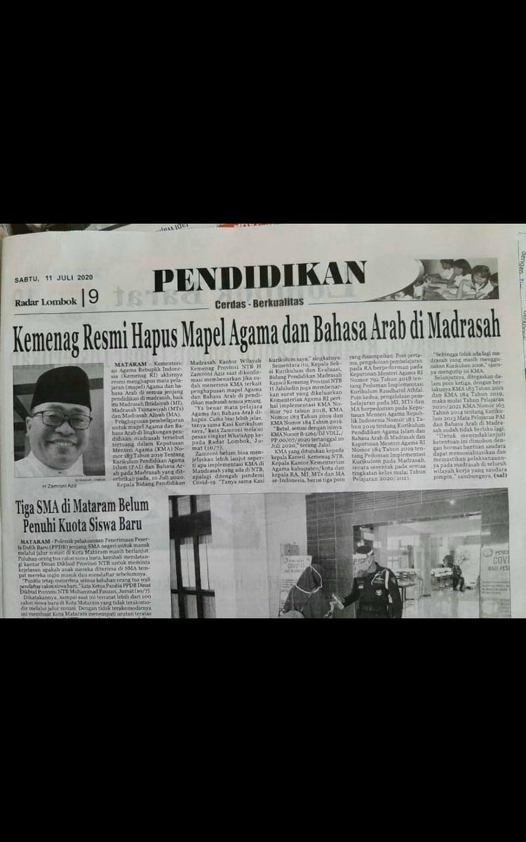 Adakah PKI di Kementrian Agama, bahasa arab dan Pendidikan agama di hapus tapi bahasa mandarin di ajarkan, ada apa hari ini di NKRI, ada yang tahu...?