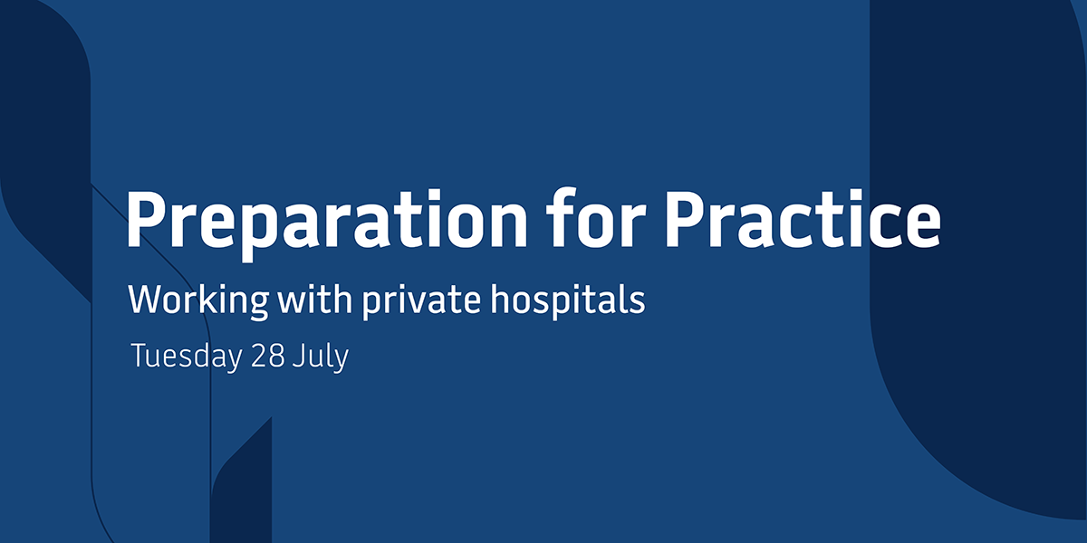 RACSurgeons's tweet image. Don’t forget to secure your place at our “Working with private hospitals” #webinar and learn more about identifying opportunities for growth in working with the #privatehospital sector. Register today: bit.ly/37TVGLh

#PreparationforPractice