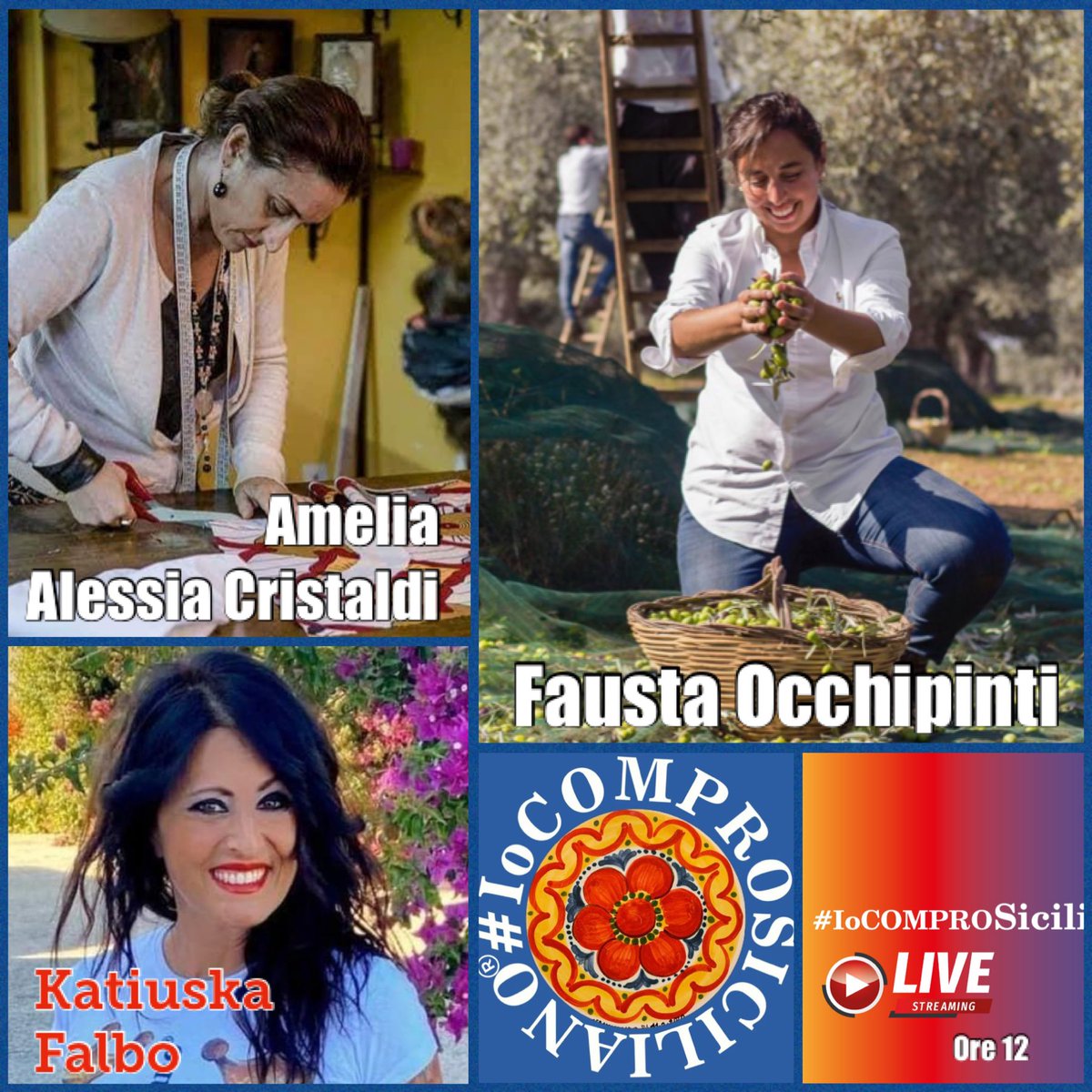 ilmadeinsicily's tweet photo. IOCOMPROSICILIANO LIVE
con Katiuska Falbo
Oggi 20 luglio andremo a #CATANIA da
➡️AMELIA ALESSIA #CRISTALDI
Parleremo della #SARTORIASocialeMidullaSCristofoto.
Andremo da
➡️FAUSTA #OCCHIPINTI
Nella dimora #BAGLIO Occhipinti
nel cuore della zona #vinicola
del #CerasuolodiVittora https://t.co/WxQdHCqjE3
