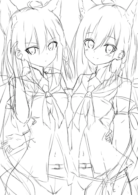 白黒ラフ～ 
