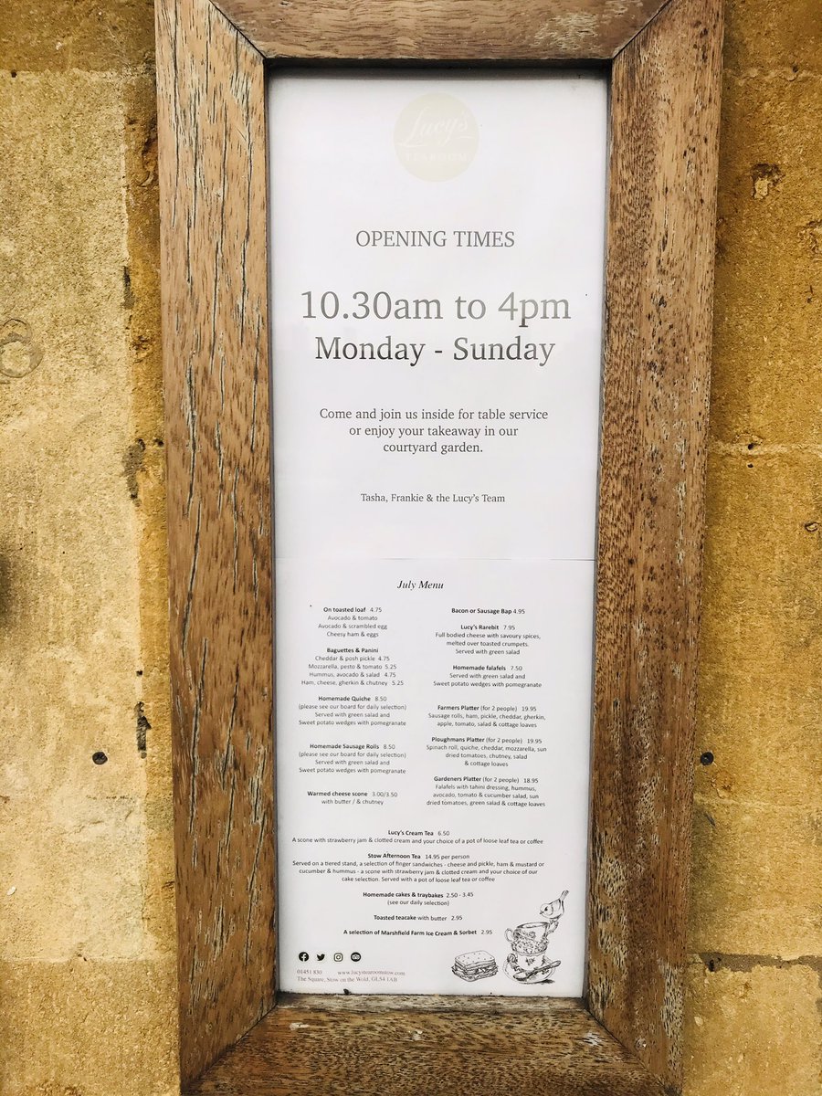 lucystearoom's tweet photo. We’re open 7 days a week! Pop in and try our delicious menu, there’s something for everyone including our exciting and hugely popular sharing platters. Hope to see you soon. #menu #tearoom #open #courtyard #eatclean #eatlocal #eathealthy #summertime #daysout #country #british https://t.co/MWACXKivrL