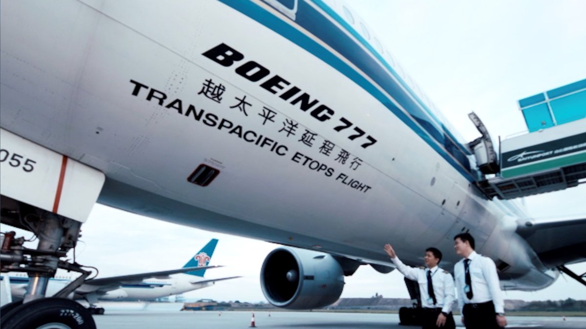richboy2307's tweet photo. *slaps belly of aircraft*

This bad boy can maintain 99.96 percent dispatch reliability and comes factory-certified ETOPS-180. #avmemes https://t.co/xSD2dUqEPv