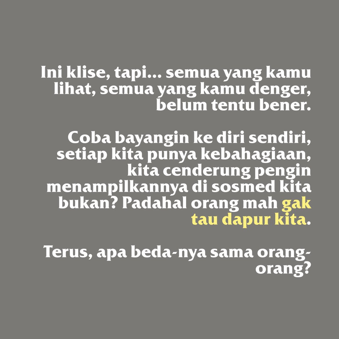 maulasam's tweet photo. Emang stress sih kalo lagi buka sosmed, scroll-scroll ngeliatin yang lain kok udah gitu ya, kok gue masih gini-gini aja. 

—
Baca terusannya di https://t.co/eh3xzKulur, semoga jadi mudah bersyukur 👌🏻 https://t.co/hcd4qzK6NR