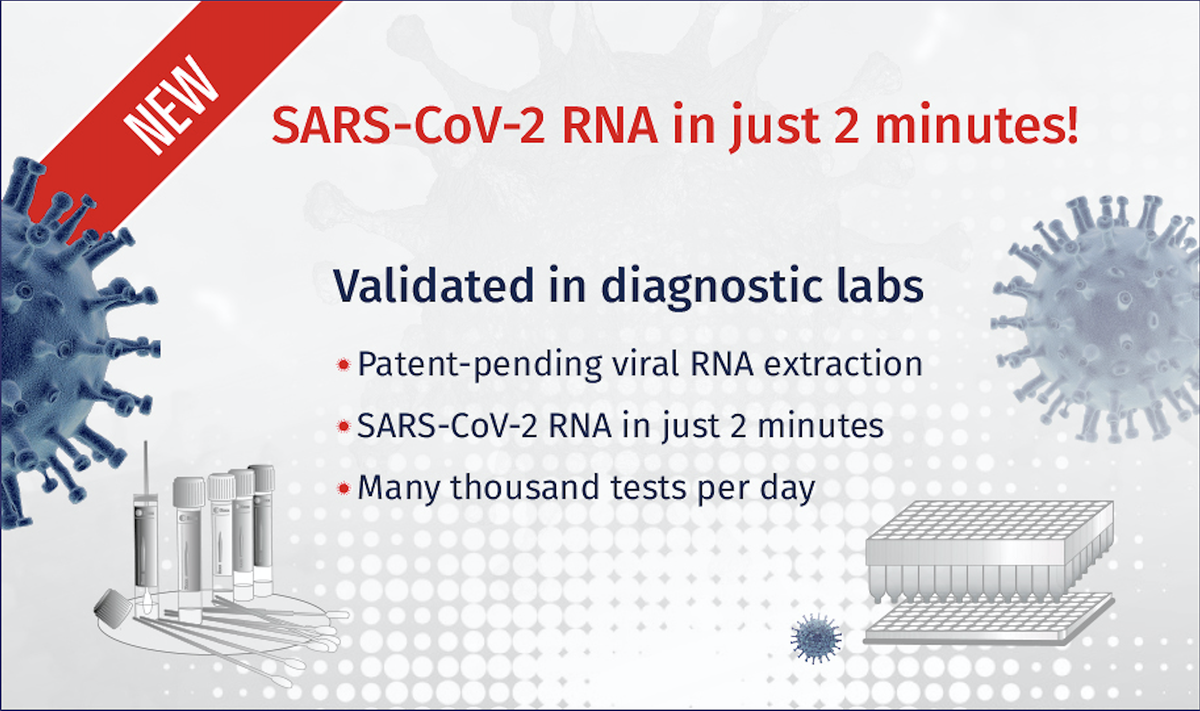 #Covid19 analysis from swabs in just two minutes processing time! With #Bioecho this can be realized! The #viral RNA from 96 samples can be extracted within just 10 minutes. Convince yourself of the #EchoLUTION technology and send your request to news@bioecho.de.