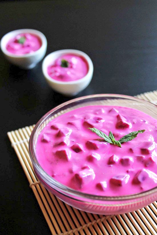 beetroot raita •