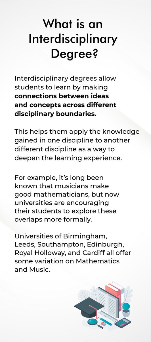 nbyula's tweet photo. The current belief that education should be divided into discrete subjects might yet prove to be a historical anomaly. 

There’s a growing trend towards interdisciplinary or multidisciplinary degrees, where students study multiple subjects that might not be obviously related. https://t.co/6GYqJGCQoN
