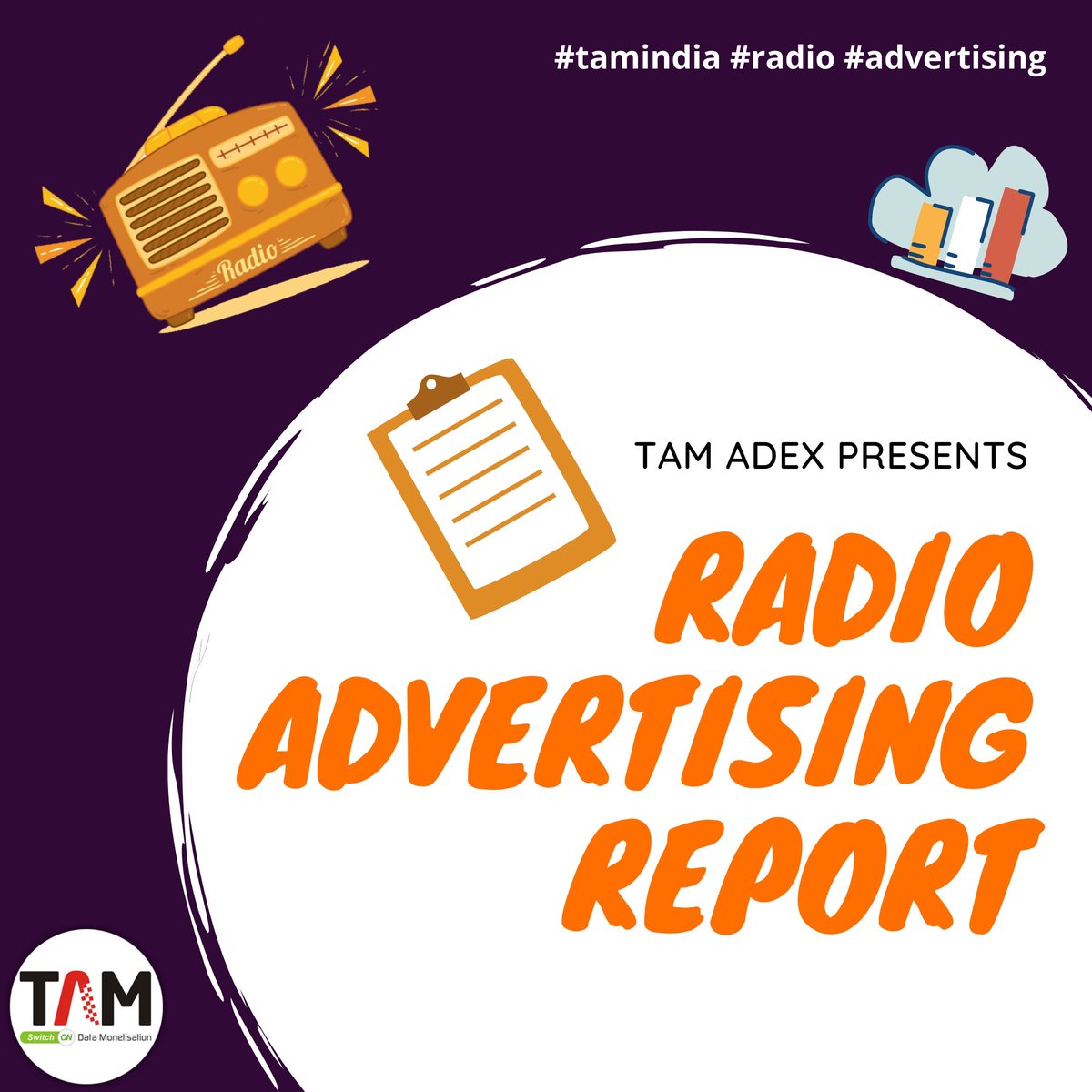 TAM_Media's tweet photo. Radio Advertising Report will provide detailed analysis through 4 sections:
Overall Advertising / City Level Analysis / Analysis on Radio &amp; TV / Analysis on Radio &amp; Digital

#AdEx #Radio #CityLevel #Radio+TV #Radio+Digital  #Brands #tamreports #tamindia

https://t.co/yvrgnbBViC https://t.co/4YrXVOkpX9