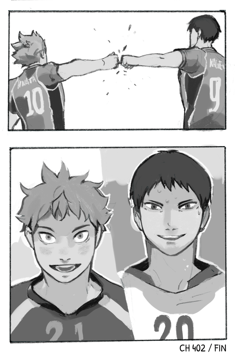 hinata shoyo and kageyama tobio through the years. textless ver #haikyuu #haikyuu402 #thankyouhaikyuu #thankyoufurudatesensei