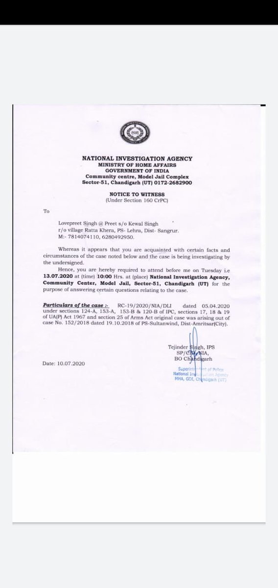 kamalsinghbrar's tweet photo. Dalit boy Lovepreet Singh has committed suicide. 
He was nominated in sedition and UAPA case in Oct 2018. There was no occurrence of crime expect slogan writting on walls.
Police didn't file challan against him.
Family claims suicide linked to his summoning by NIA in 2018 case. https://t.co/95doauEx1N
