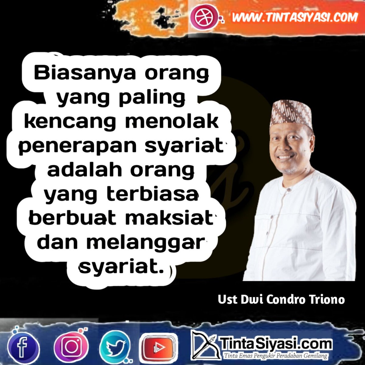 dpsaji's tweet photo. Ada korelasi antara penentang syari'at dan pelaku maksiat karena mrk yang kencang menolak syari'at #MasihKhilafah https://t.co/wAAc7fUZoX