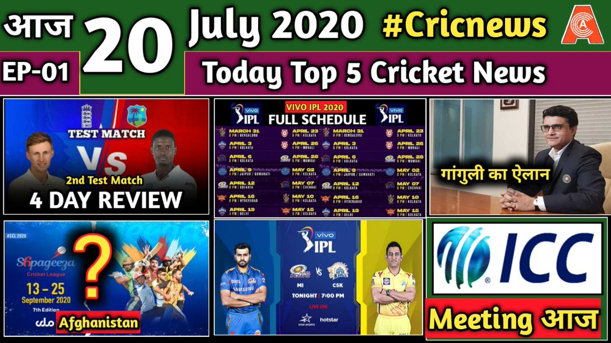 All cricket analysis new video series #cricnews Episode 1
@IPL #ipl2020 #vivoipl #vivoipl2020 #bccimeeting #bcci #T20worldcup2020
#iccmeeting
Video link - youtu.be/nJfKzmANq3M