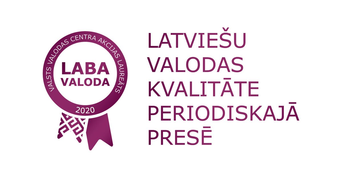 Valsts valodas centrs izsludina pieteikšanos akcijai “Latviešu valodas kvalitāte periodiskajā presē”. Akcijā tiks noteikti, izvērtēti un apbalvoti periodiskās preses izdevumi, kuros lietota kvalitatīva latviešu valoda. Vairāk: shorturl.at/dnFGX