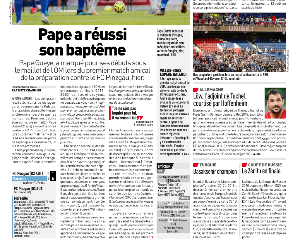 Votlin's tweet photo. 🔵⚪️🇩🇪#PrepaOM Pape a réussi son baptême
Pape Gueye, a marqué pour ses débuts sous le maillot de l’#OM lors du premier match amical de la préparation contre le FC Pinzgau, hier
🔥#MercatOM AVB espère #Balerdi
#TeamOM #FCPSOM #eyrauddemission #mccourtvendleclub https://t.co/UPqgfkLJxG