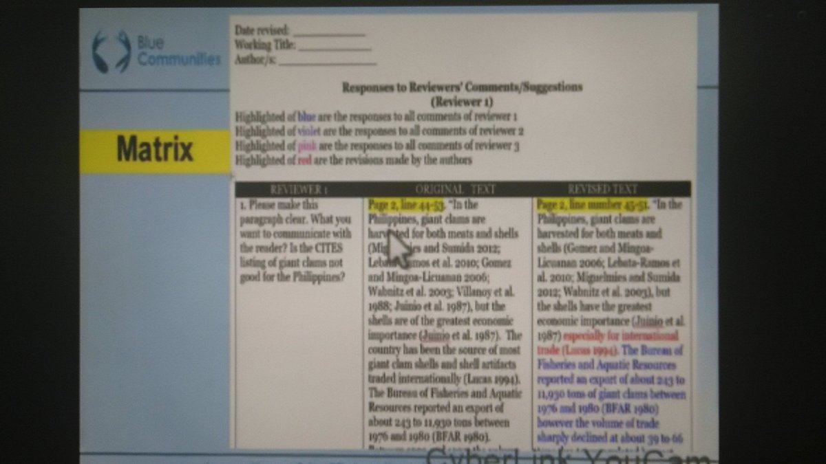 Oceane_Umi's tweet photo. Super useful tool to track changes following reviewers comments from Roger Dolorosa #BlueComms2020 https://t.co/mVmwgFA4ee