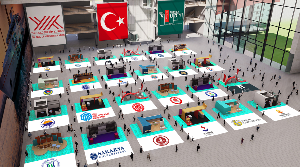 5- Üç gün sürecek olan fuarımız, Türkiye saatiyle 08.00- 20.00 saatleri arasında virtualfair-yok.gov.tr web adresi üzerinden gerçekleştirilmektedir.