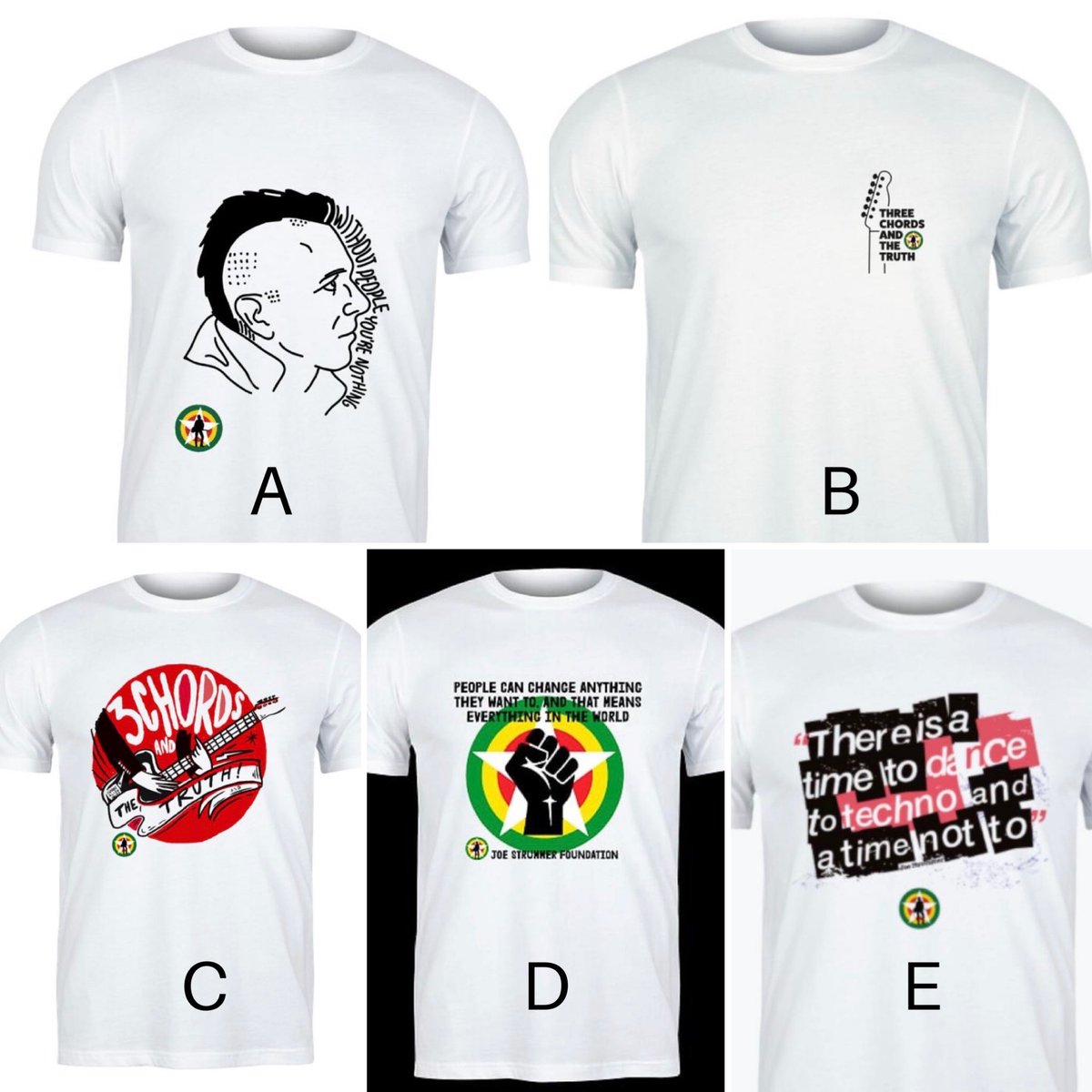 Thanks to everybody who entered our ‘Don’t Write Slogans, Write Truths’. The entries are down to these 5 and now its time for you guys to pick your favourite design which will be printed and sold on our official store as a fundraiser. 🙏
-
Please simply comment A, B, C, D or E...
