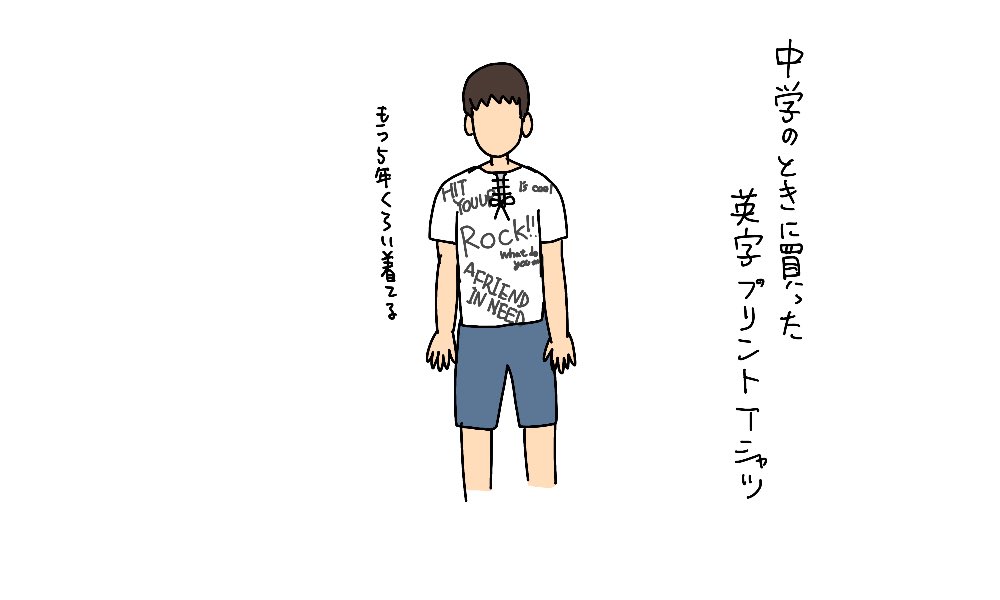 #あなたをパジャマに例えると

中学の時に買った英字プリントのtシャツ 