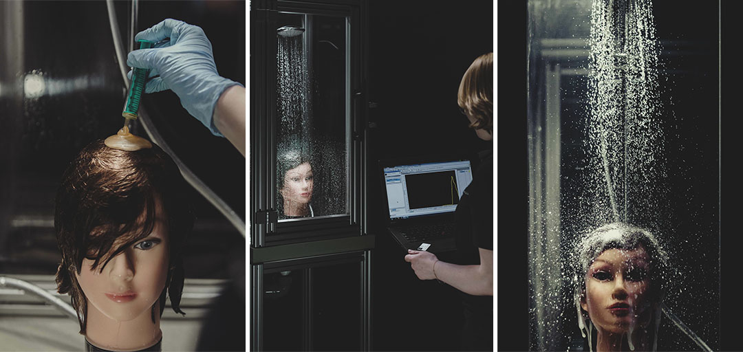 grohe's tweet photo. Presenting today: The #GROHE shower lab, where we test how to quickly and most efficiently rinse of shampoo! Have a look #behindthescenes and find out how we test our #showerheads. https://t.co/ezBpIgjPIU