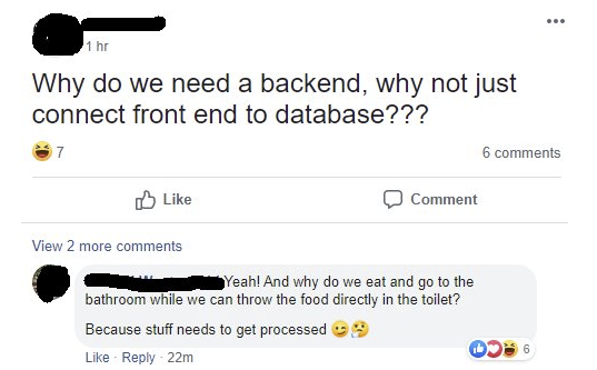 easiblu's tweet photo. A solid reply, Lmao 😂😂

#webdesign #engineers #backend #frontenddeveloper #backenddeveloper https://t.co/yIbpK9ZznN
