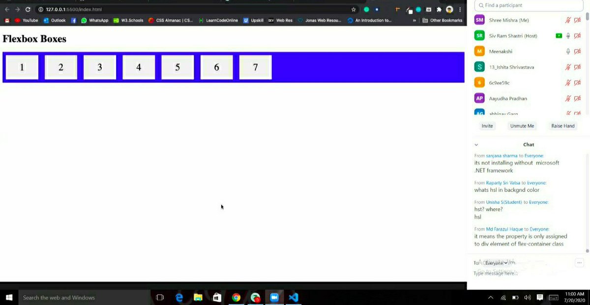 mishrashree18's tweet image. Had an amazing session with @Girlscript1 at the #gslearningcontest @gssummit2020
Day 2- Learning about CSS flex box and grid, and concepts in JavaScript.