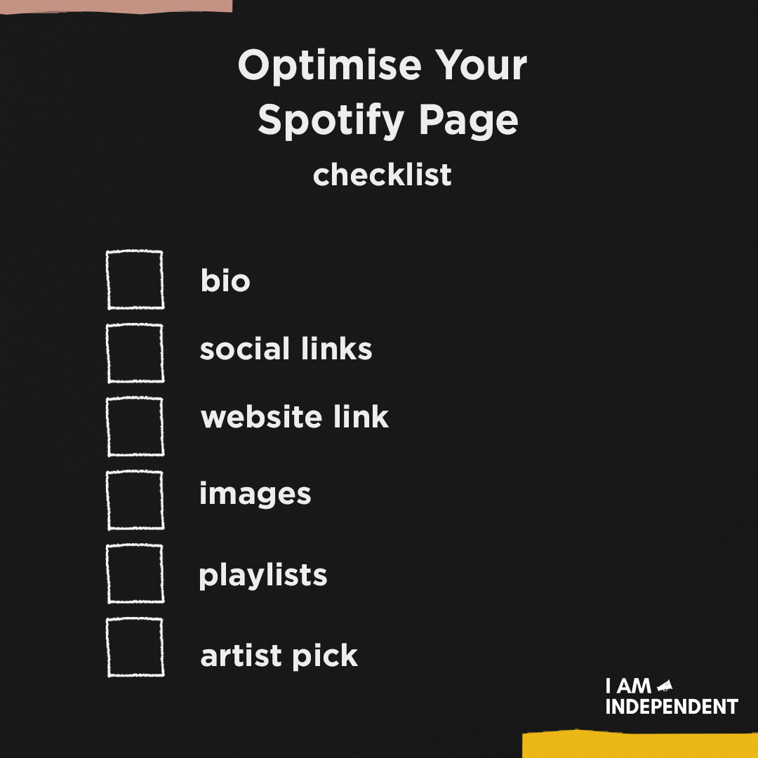 New podcast! How to optimise your Spotify page so that it’s discoverable, looking great and encourages people to engage with your music. Here's a checklist to work through as you go.
open.spotify.com/episode/77t805…