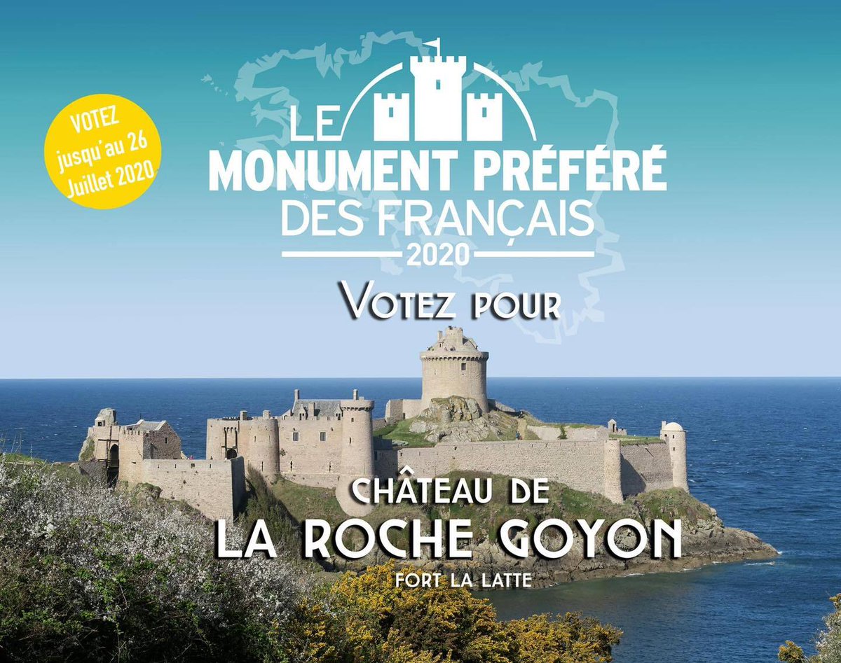 Le #FortLaLatte, l'un des incontournables de la destination <a href="/dinancapfrehel/">Dinan Cap Fréhel</a>, est sélectionné pour représenter la #Bretagne dans l'émission "Le Monument préféré des Français" organisé par @francetv.
Pour voter, jusqu'au 26 juillet, c'est par ici 
➡️ ftvetvous.fr/monumentprefere