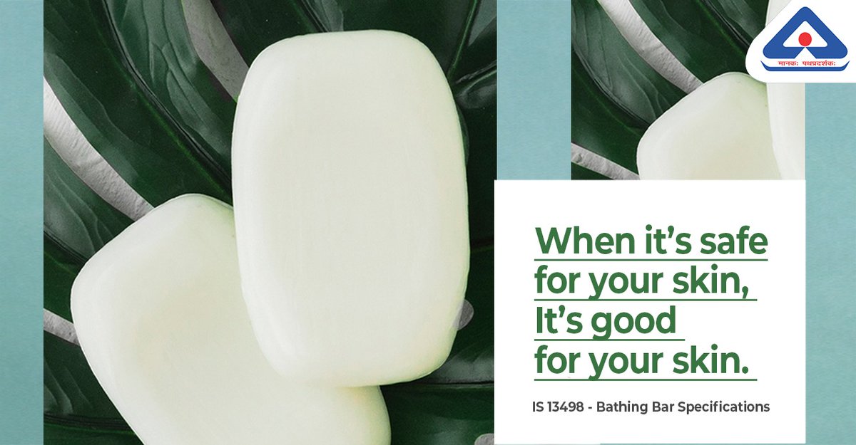 IndianStandards's tweet photo. An item of everyday essential, IS 13498 makes sure the #bathingbar we use is notonly #safe and #clean but also meets all the quality parameters.
Therefore ensuring a safe and #healthy #bathing experience.
#BIS #IndianStandard #Soap #IndianStandards https://t.co/Skr50tHcGu