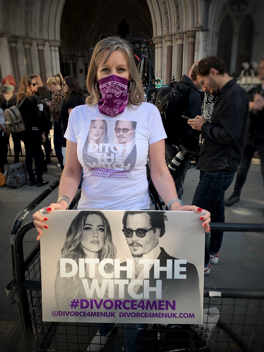F4JDivorce4Men's tweet photo. New campaign for #DivorceEquality launches today with #DitchTheWitch ad at #JohnnyDepp High Court hearing #Divorce4Men #DivorceForMen #Divorce #MensRights #DitchTheBitch #DivorceEquality #JusticeForJohnny #JusticeForJohnnyDepp https://t.co/TSQxF2yDbR