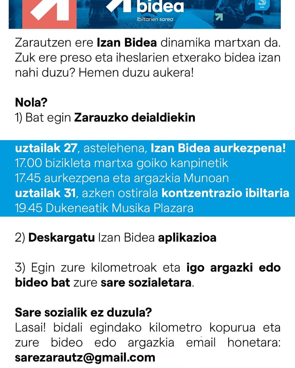 Zarauzko Sare #izanbidea tweet media