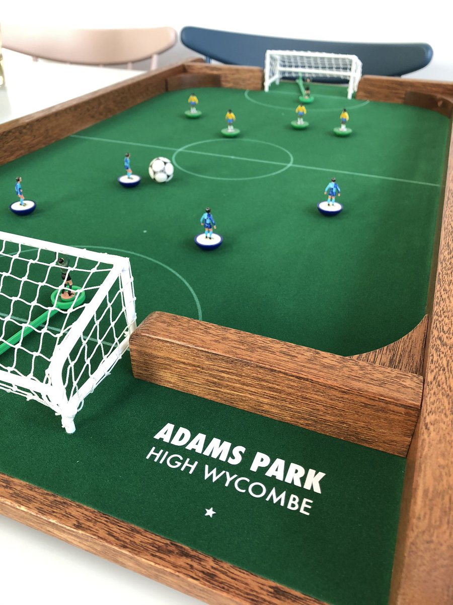 chairboy84's tweet photo. Great job by @flickforkicks on the 5 a side Subbuteo table. @wwfcofficial vs Brazil, obviously. #Chairboys https://t.co/S2PsUagpLz