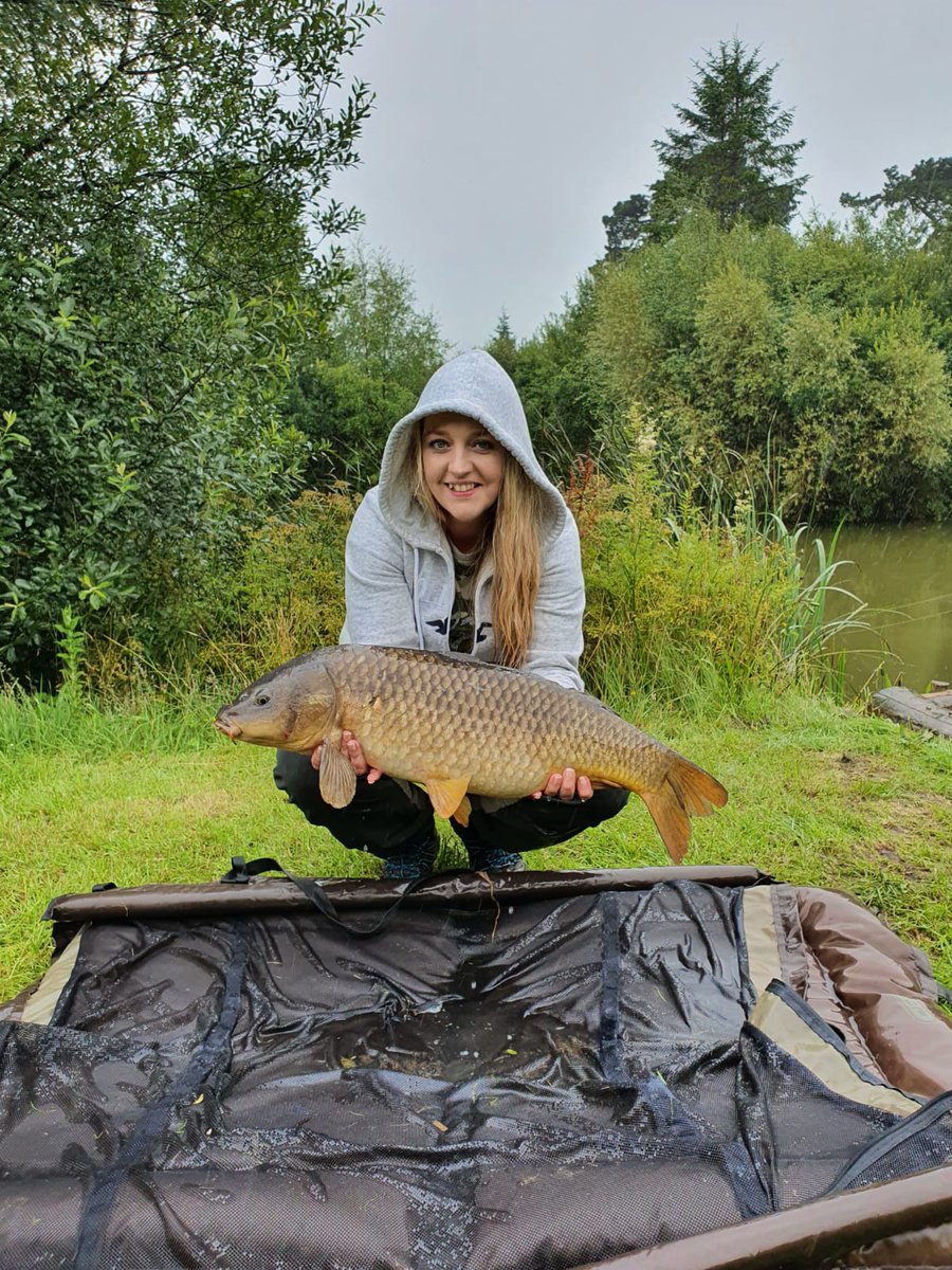debzydoots's tweet photo. Got my new pb carp in Devon this week! Busting to get back to better it! 18lb common. Hubby beat me with a 23! Booo awesome trip tho! #fishing #carp #fish #catchandrelease #girlswhofish https://t.co/K3y13R15Q6