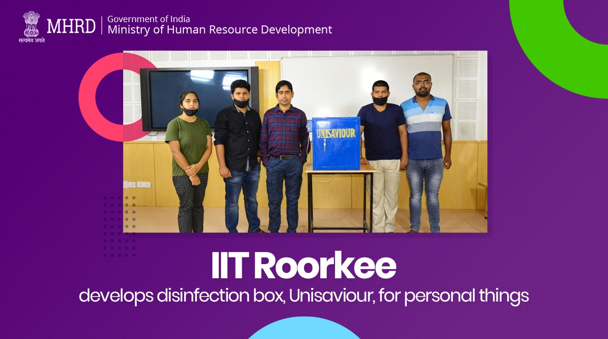 DrRPNishank's tweet image. .@iitroorkee&apos;s latest #innovation, a disinfection box named Unisaviour, can be used to sterilize personal belongings, medical equipment, PPE, etc.
Congratulations Prof Ajit K. Chaturvedi-Director, Prof. Soumitra Satapathi-#IITRoorkee &amp;amp; team.
#COVID19
bit.ly/IITR-COVID