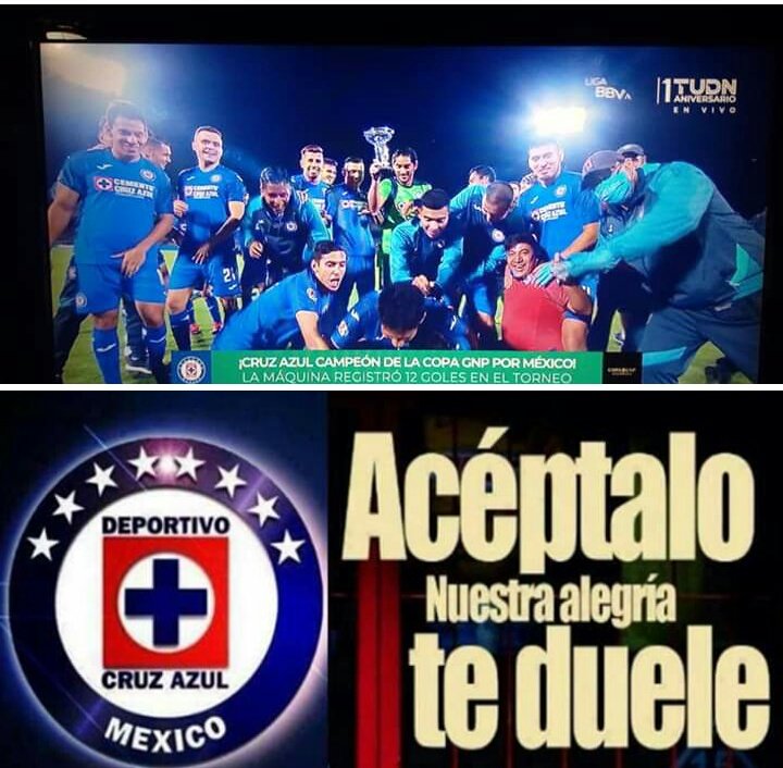 Luna_Azul1912's tweet photo. Todos los que se burlan de mi @CruzAzulCD ,todos los que dicen que ganó una copa #molera y obvio todos los que dicen #NoEraPenal 
Ahora repitanlo sin llorar. 😏😉 https://t.co/J0xwWJLwaA