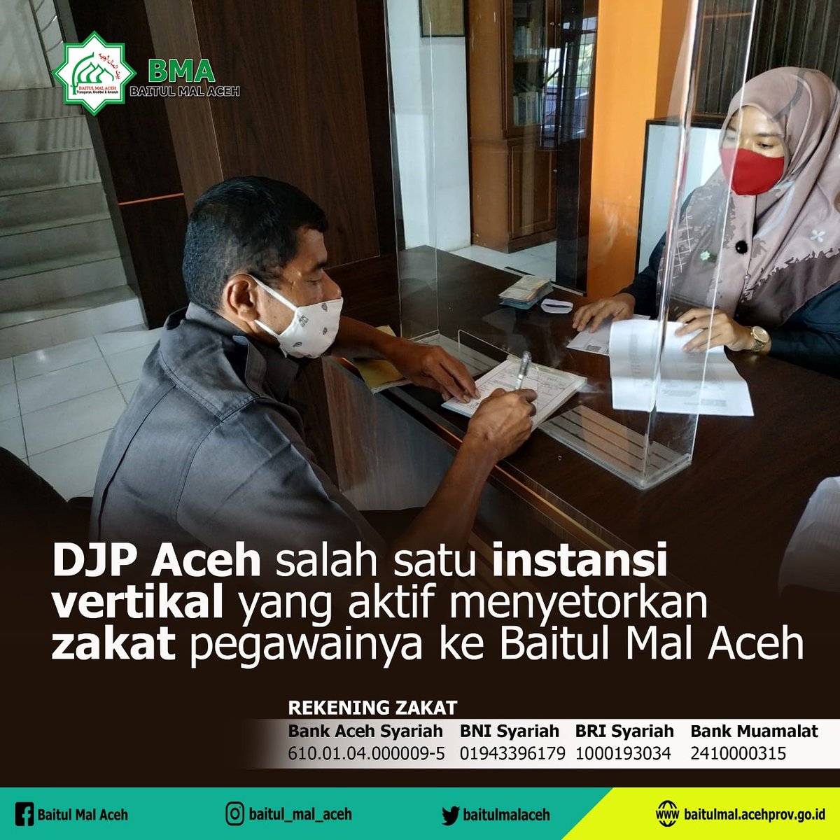 baitulmalaceh's tweet photo. DJP Aceh merupakan salah satu lembaga vertikal yang aktif menyetorkan zakat pegawainya ke Baitul Mal Aceh

#bayarzakat
#hikmahzakat
#tunaikanzakat
#baitulmalaceh https://t.co/LARYFM8QaE