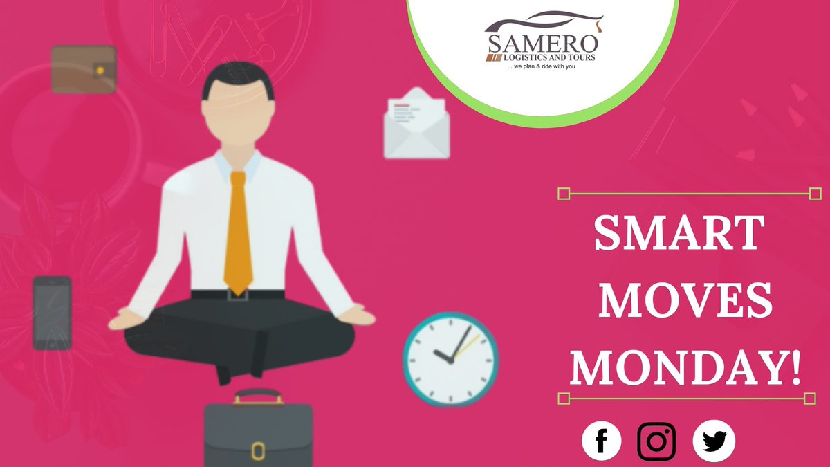 samerologistics's tweet photo. Hello Monday!
Meditate. Step Out. Make Smart Moves.

#mondaymotivation #smartmoves #SLT  #logisticssolutions  #choosereliable https://t.co/0WSdEZ76Py