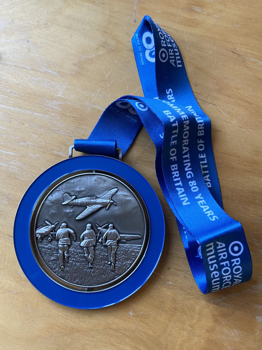RAFMUSEUM's tweet image. RT @WingTOSussex: #Hurricane80kchallenge medal arrived today, what a stunner.