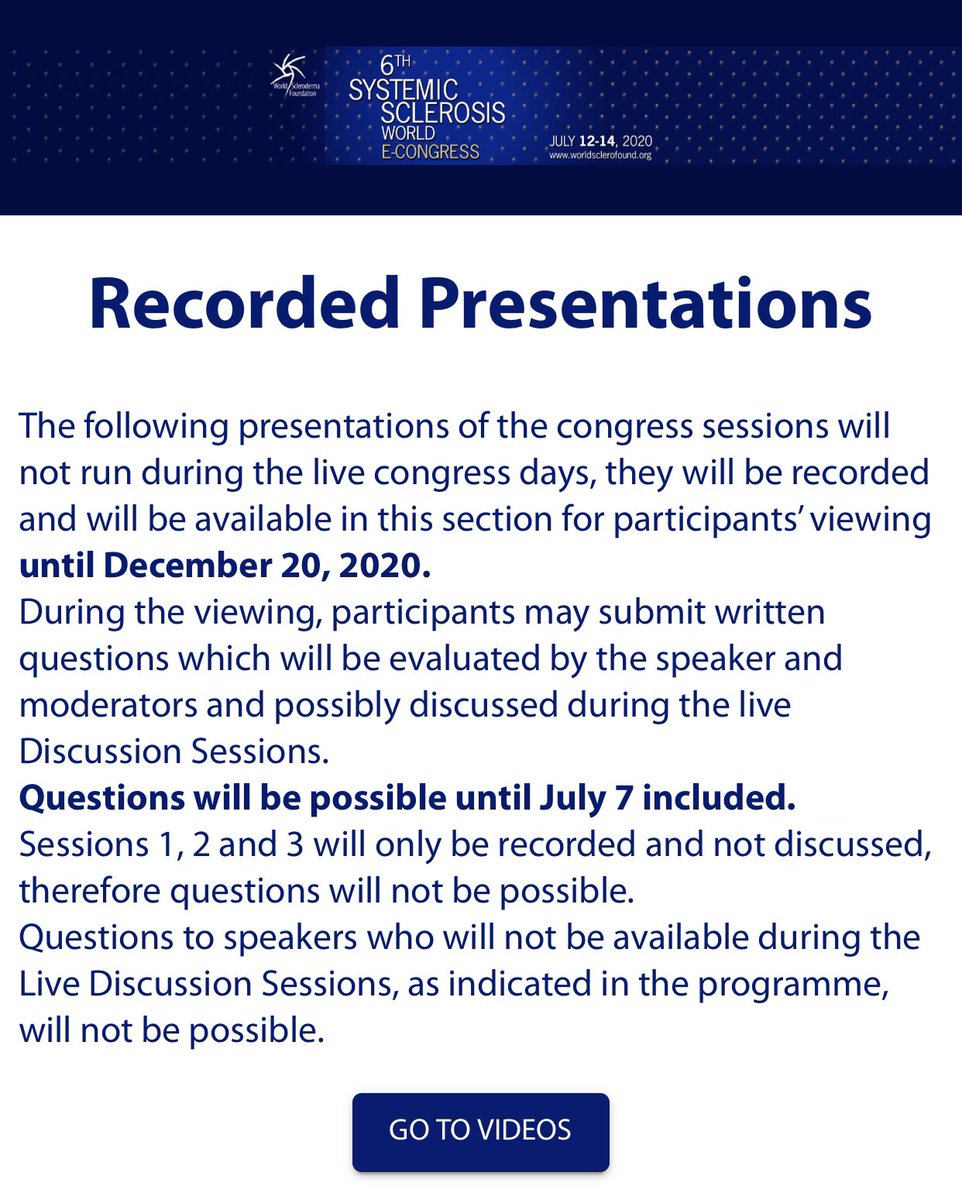 Worldsclerofnd's tweet photo. #wsc20 6th Systemic Sclerosis World Congress recorded presentations and on demand lectures available until December 20th !! Listen and learn news on #ssc https://t.co/pPxDx6DgYI @MatucciMarco @EUSTAR_org @sclerodermaUM @hoffmann_vold @CosimoBruni https://t.co/RAoDtbEy46