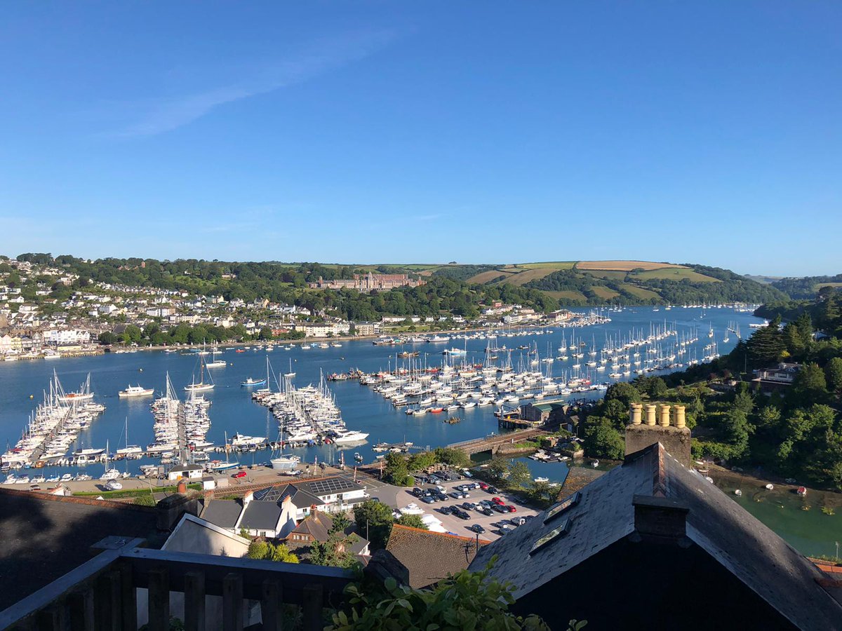 thinkdigicon's tweet photo. The view from the #thinkdigicon office this week. Still getting the tech news out to you. #kingswear #Devon #news #digitalidentity #Cybersecurity https://t.co/dOEuf8BSpq