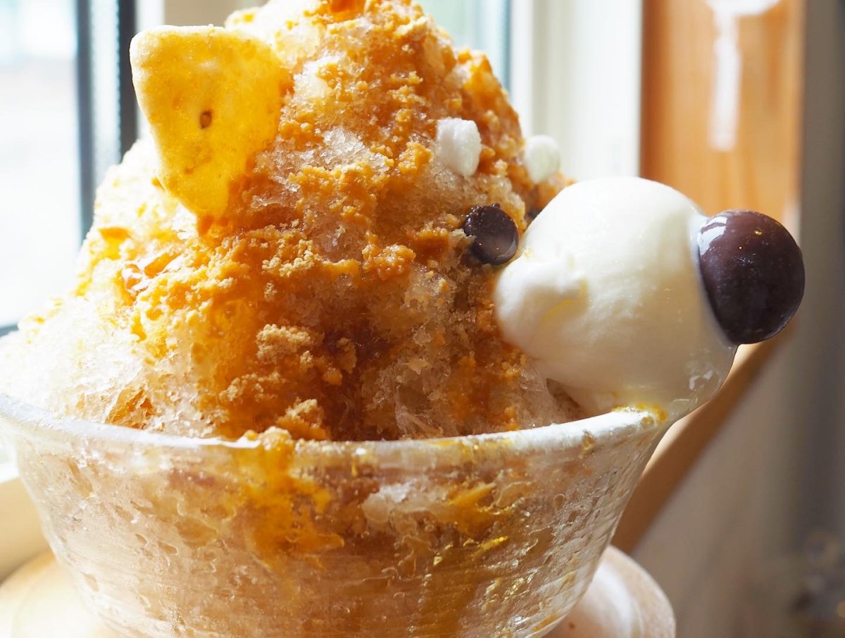 ট ইট র 感動の絶景 グルメ Triproud 思わずキスしたくなる 可愛い姿にキュンする柴蜜きな粉のかき氷が話題のお店です Cafe N7 T Co Mq2ra62lbc カフェの看板犬 うみちゃんをモチーフにした和テイストのかき氷 毛並みのモフモフはきな粉