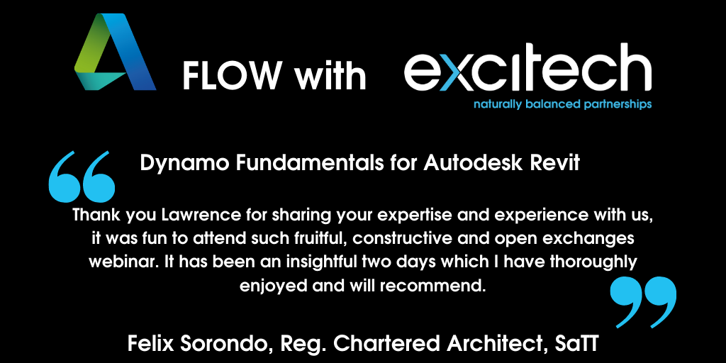 Excitech_Ltd's tweet image. We’re are excited to support the Autodesk FLOW programme. With over 400 enquires, it’s been a very popular programme. Felix from SaTT was one of the first people to let us know how his sessions went. #AutodeskFLOW #VirtualTraining bit.ly/3938H5Z